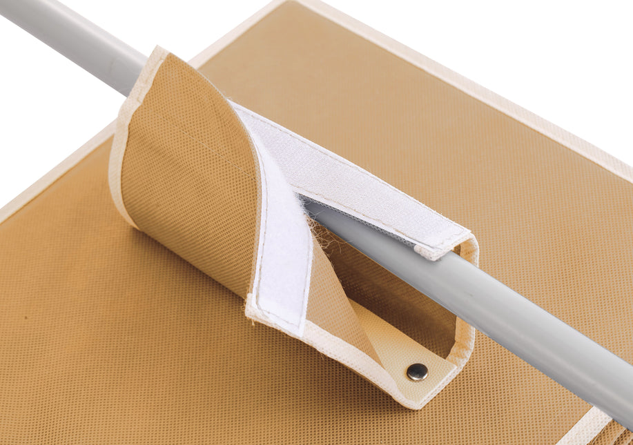 3 Pack 5-Tier Shelf Hanging Closet Organizer and Storage for Clothes (Beige)-1978962242703593478