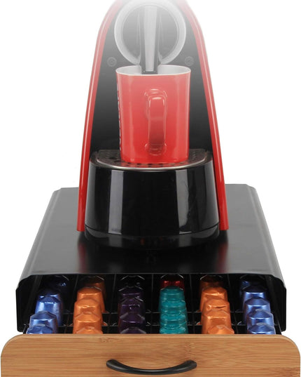 CARLA HOME Coffee Pods Holder Storage Drawer Compatible with 60 Nespresso Pods for Kitchen Storage & Organisation, Nespresso Pod Holder Coffee Machine for Home Storage (Natural)-1992735291076644865