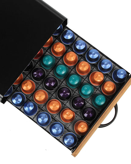 CARLA HOME Coffee Pods Holder Storage Drawer Compatible with 60 Nespresso Pods for Kitchen Storage & Organisation, Nespresso Pod Holder Coffee Machine for Home Storage (Natural)-1992735291076644866