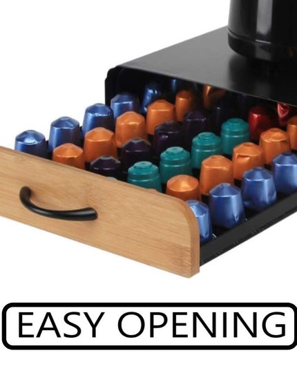 CARLA HOME Coffee Pods Holder Storage Drawer Compatible with 60 Nespresso Pods for Kitchen Storage & Organisation, Nespresso Pod Holder Coffee Machine for Home Storage (Natural)-1992735291076644867