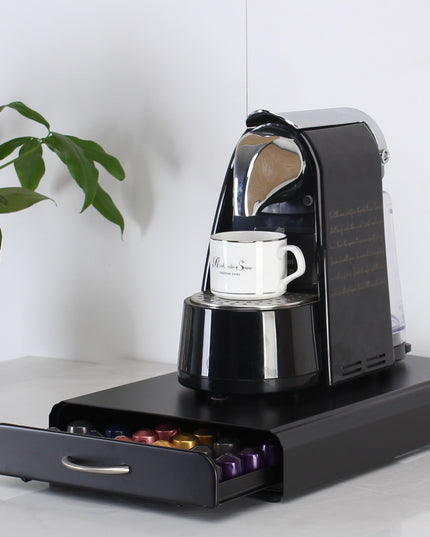 CARLA HOME Coffee Pods Holder Storage Drawer Compatible with 60 Nespresso Pods for Kitchen Storage & Organisation, Nespresso Pod Holder Coffee Machine for Home Storage (Black)-1992735291420577793