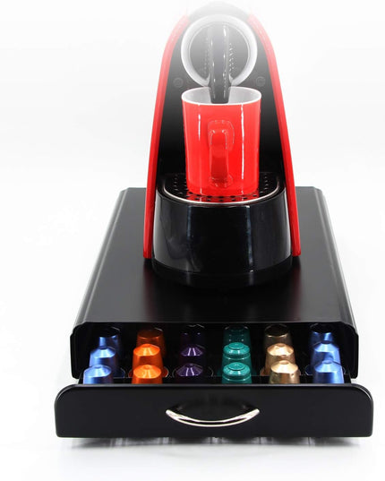 CARLA HOME Coffee Pods Holder Storage Drawer Compatible with 60 Nespresso Pods for Kitchen Storage & Organisation, Nespresso Pod Holder Coffee Machine for Home Storage (Black)-1992735291420577799