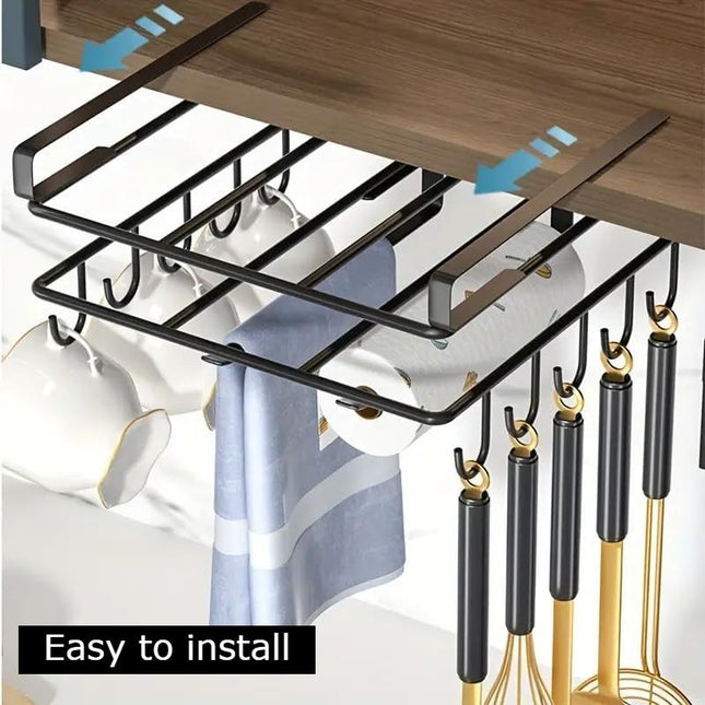 CARLA HOME Multifunctional Under Cabinet Cutting Board Metal Holder Organiser-1992735288446816258