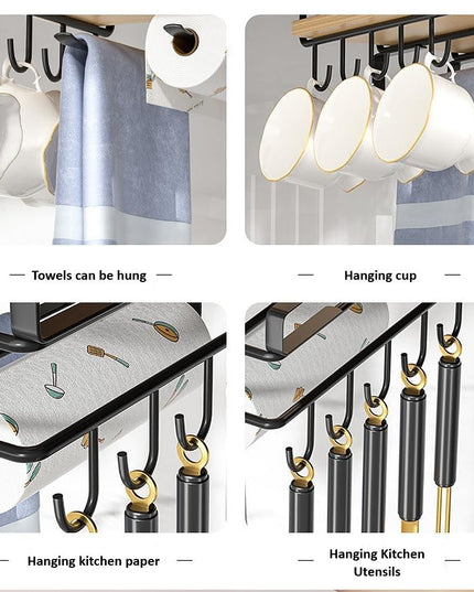 CARLA HOME Multifunctional Under Cabinet Cutting Board Metal Holder Organiser-1992735288446816262