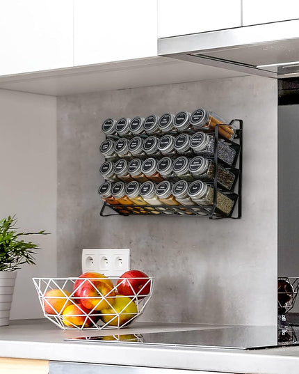 CARLA HOME Spice Rack organiser with 28 Spice Jars, Spice Labels, Funnel and Marker for Kitchen Countertop-1992735297644924936