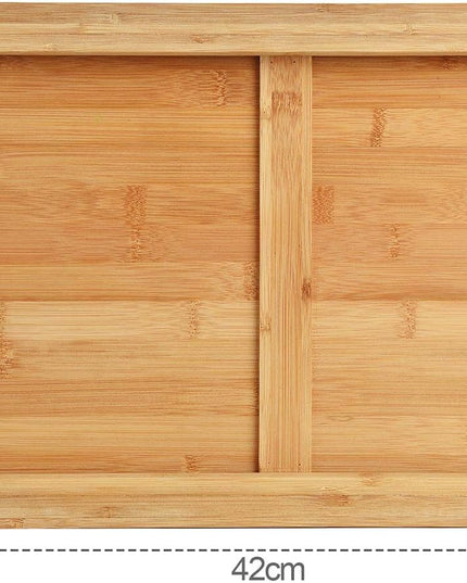 CARLA HOME Chopping Board with with 2 Organiser Stainless Steel Trays Containers-1992735287557623816