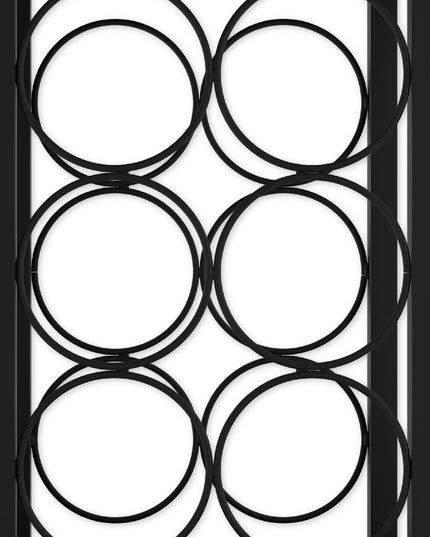 CARLA HOME Wine Rack Countertop Wooden & Metal Holder for 6 Bottles & 2 Glasses-1992735291244417030