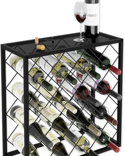 CARLA HOME Freestanding Metal Wine Rack for 25 Bottles-1992735287901556736