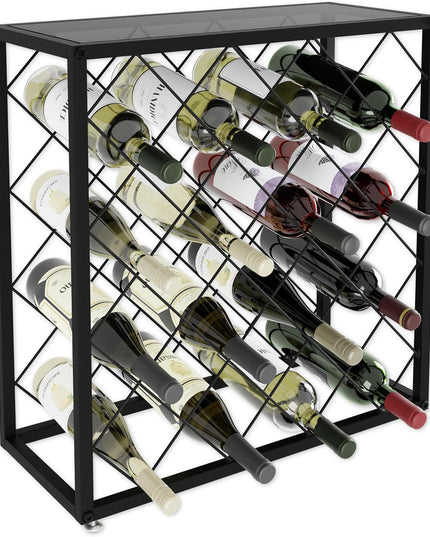 CARLA HOME Freestanding Metal Wine Rack for 25 Bottles-1992735287901556737