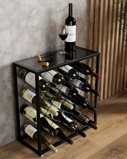 CARLA HOME Freestanding Metal Wine Rack for 25 Bottles-1992735287901556738