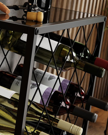 CARLA HOME Freestanding Metal Wine Rack for 25 Bottles-1992735287901556739