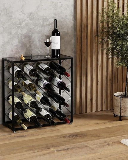 CARLA HOME Freestanding Metal Wine Rack for 25 Bottles-1992735287901556740