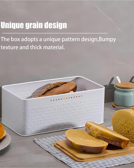 CARLA HOME Bread Bin with Bamboo Lid used as Chopping Board for Kitchen Countertop-1992735288803332098