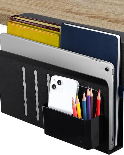 CARLA HOME Under Desk Side Laptop Holder Storage with No Drill Cable Management Tray and Pen Storage for Office and Home-1992735297477152768