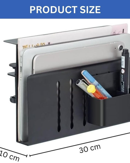 CARLA HOME Under Desk Side Laptop Holder Storage with No Drill Cable Management Tray and Pen Storage for Office and Home-1992735297477152776