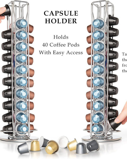 CARLA HOME Coffee Pods Holder Storage Compatible with 40 Nespresso Pods-1992735294604054532
