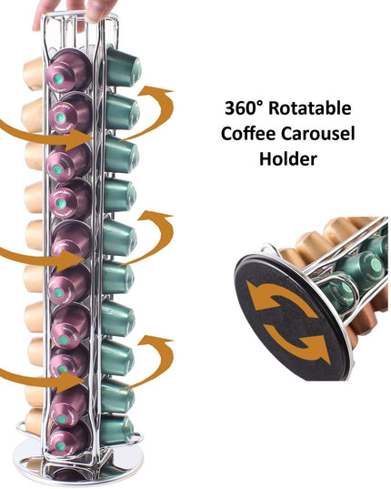 CARLA HOME Coffee Pods Holder Storage Compatible with 40 Nespresso Pods-1992735294604054533