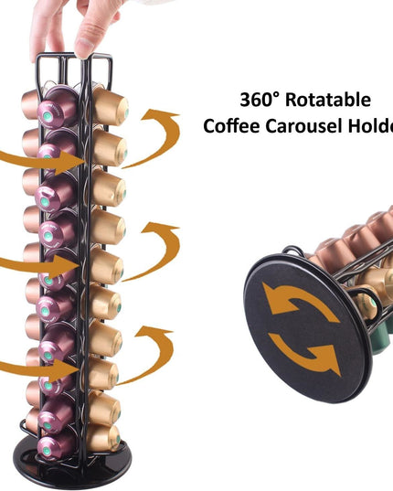 CARLA HOME Coffee Pods Holder Storage Compatible with 40 Nespresso Pods-1992735293182185476