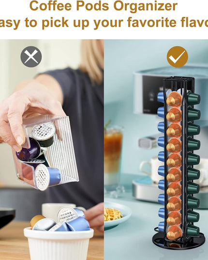 CARLA HOME Coffee Pods Holder Storage Compatible with 40 Nespresso Pods-1992735293182185477