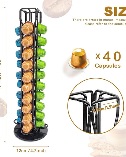 CARLA HOME Coffee Pods Holder Storage Compatible with 40 Nespresso Pods-1992735293182185478