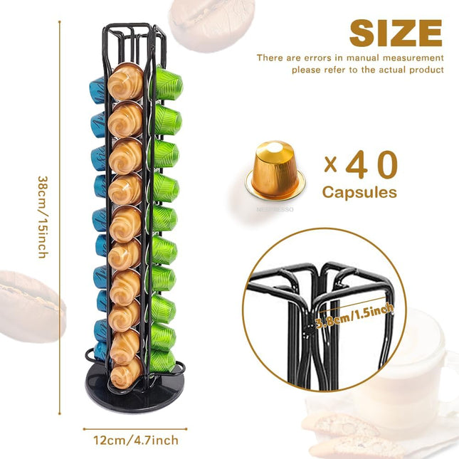 CARLA HOME Coffee Pods Holder Storage Compatible with 40 Nespresso Pods-1992735293182185478