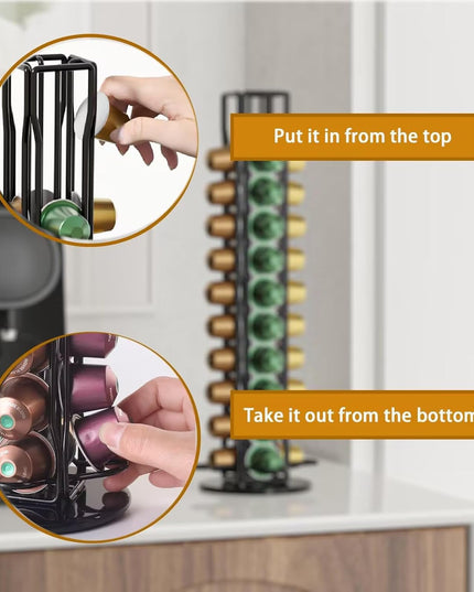 CARLA HOME Coffee Pods Holder Storage Compatible with 40 Nespresso Pods-1992735293182185479