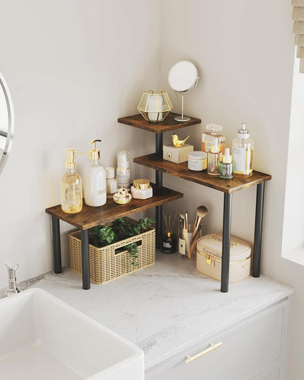 CARLA HOME 3-Tier Wooden Corner Shelf Kitchen Spice Rack Organiser Home Storage & Organisation-1992735294058795010