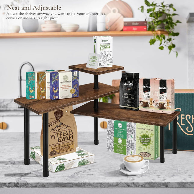 CARLA HOME 3-Tier Wooden Corner Shelf Kitchen Spice Rack Organiser Home Storage & Organisation-1992735294058795013
