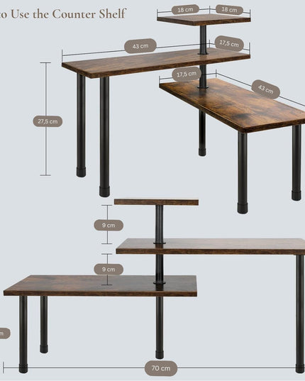 CARLA HOME 3-Tier Wooden Corner Shelf Kitchen Spice Rack Organiser Home Storage & Organisation-1992735294058795014