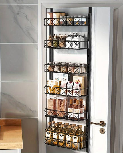 CARLA HOME 6 Tier Adjustable Baskets Over Door Pantry Organiser for Home Kitchen-1992735300773875713