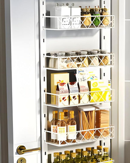 CARLA HOME 6 Tier Adjustable Baskets Over Door Pantry Organiser for Home Kitchen-1992735283900190721