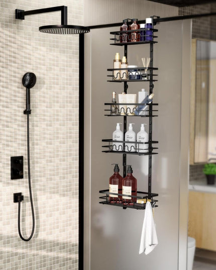 CARLA HOME 4 Tier Adjustable Baskets Over Door Pantry Organiser for Home Kitchen-1992735292326547460