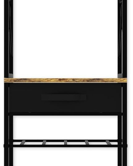 CARLA HOME Freestanding Wine Rack for 20 Bottles with Wood Countertop and Sturdy Metal Frame-1992735288069328898