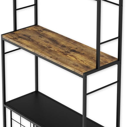 CARLA HOME Large Wine Rack for 20 Bottles with Wood Countertop and Sturdy Metal Frame-1992735289159847937