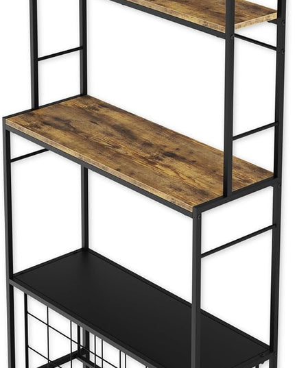 CARLA HOME Large Wine Rack for 20 Bottles with Wood Countertop and Sturdy Metal Frame-1992735289159847937