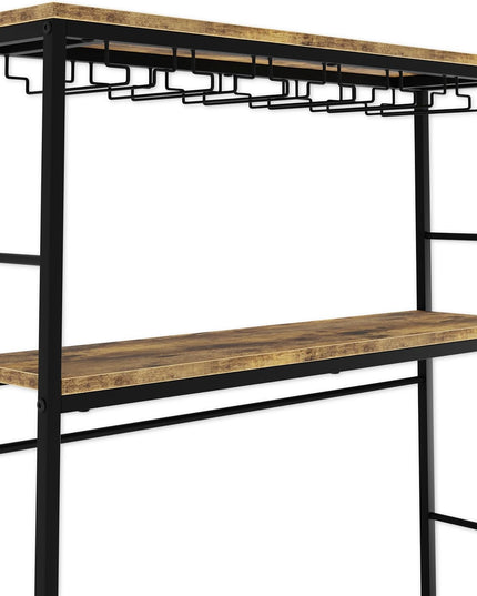 CARLA HOME Large Wine Rack for 20 Bottles with Wood Countertop and Sturdy Metal Frame-1992735289159847944