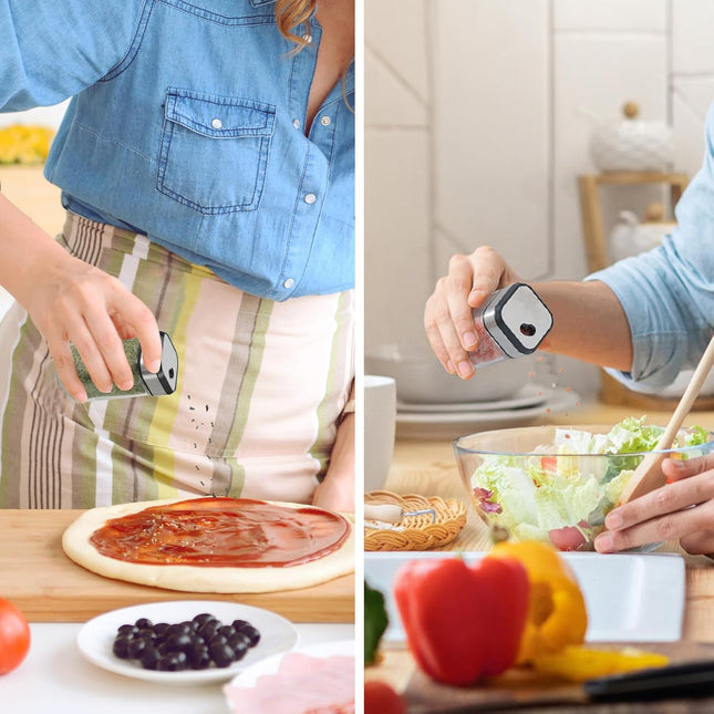 CARLA HOME Rotating Spice Rack Organizer with 20 Glass Jars for Kitchen Countertop-1992735296076255239