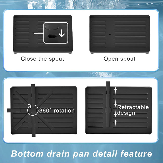 CARLA HOME 2-Tier Dish Drying Rack with Drainage Tray, Utensil Holder, Cup Hooks & Cutting Board Slot for Countertop Kitchen Storage (Black)-1978962254653165573