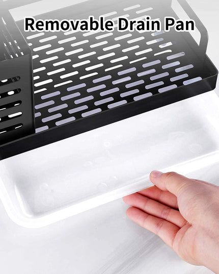 CARLA HOME Kitchen Sink Caddy Organizer with Sponge, Soap & Brush Storage and Rag Rack, Drain Tray & Utensil Holder-1992735286576156678