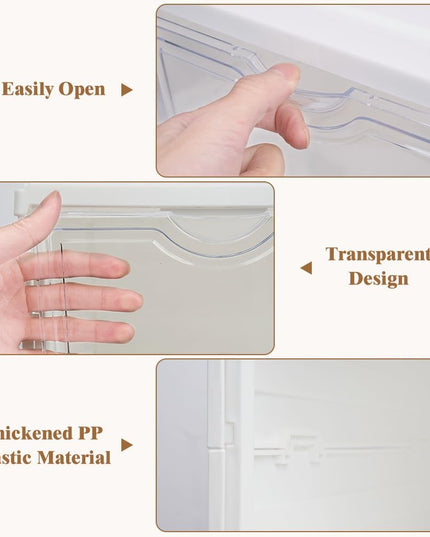 CARLA HOME 6-Tier Stackable Shoe Storage Box Organizer with Clear Door for Closet, Entryway or Cabinet-1992735297300992004