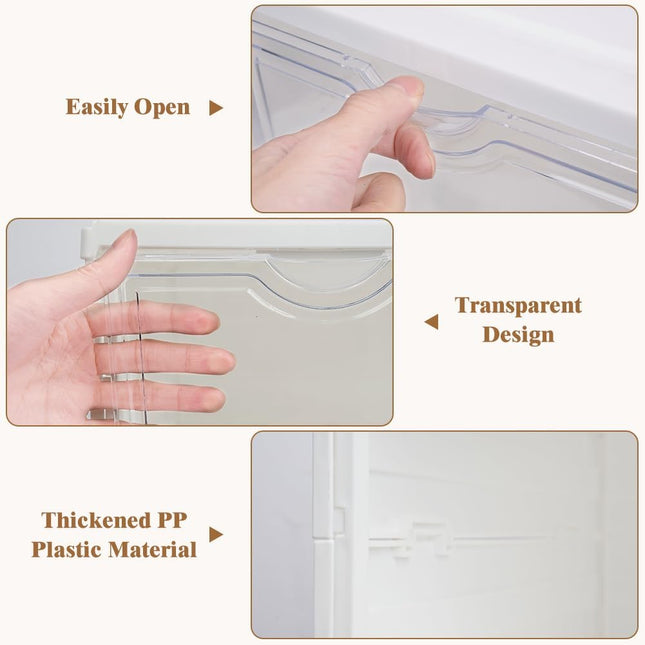 CARLA HOME 3-Tier Stackable Shoe Storage Box Organizer with Clear Door for Closet, Entryway or Cabinet-1992735295149314052