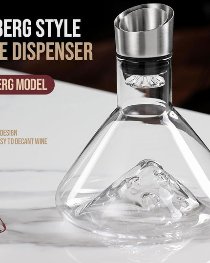 CARLA HOME Iceberg Wine Decanter with Aerator Filter and Lid-1992735295526801410
