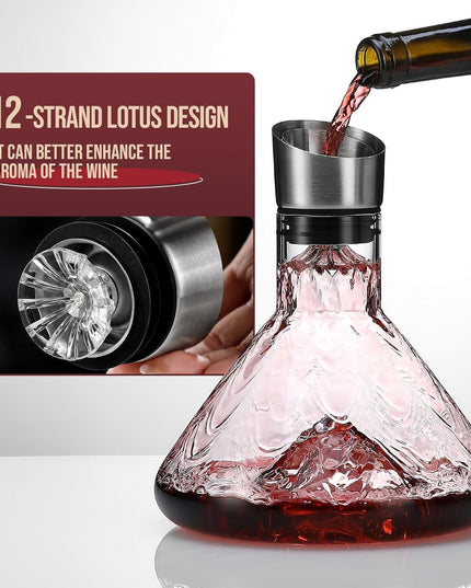 CARLA HOME Iceberg Wine Decanter with Aerator Filter and Lid-1992735295526801412