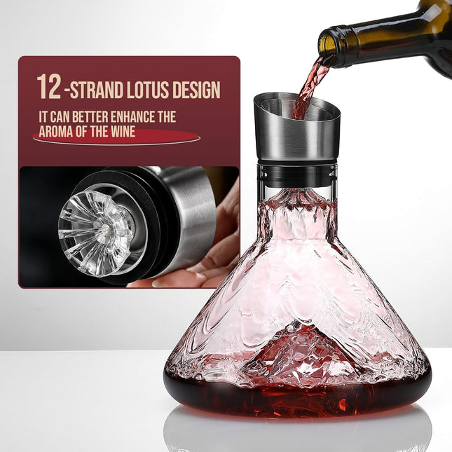 CARLA HOME Iceberg Wine Decanter with Aerator Filter and Lid-1992735295526801412