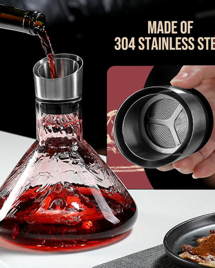 CARLA HOME Iceberg Wine Decanter with Aerator Filter and Lid-1992735295526801413