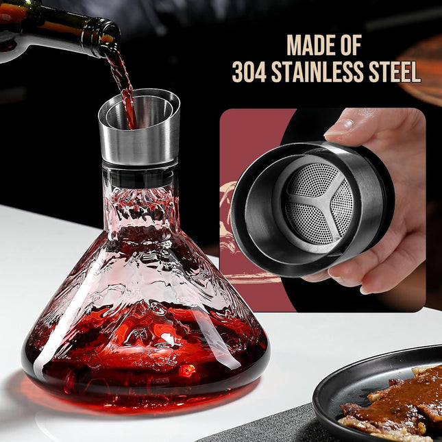 CARLA HOME Iceberg Wine Decanter with Aerator Filter and Lid-1992735295526801413