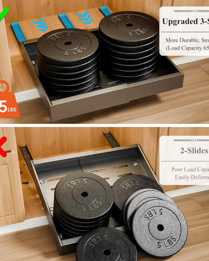 CARLA HOME 2 Pack Pull Out Cabinet Organizer Expandable for Cabinets with Adjustable Slide Out Shelves and Easy Installation (Grey)-1992735294251732997