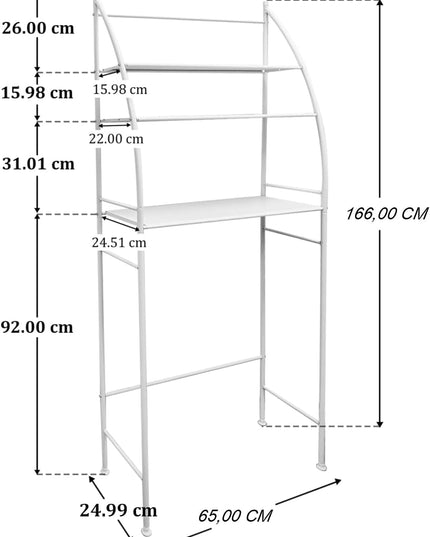 CARLA HOME 3-Tier Over Washing Machine Storage Rack for Laundry Room Space Saving, Towels, Detergent & Bathroom Essentials-1992735298685112322