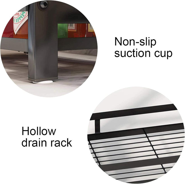 CARLA HOME 2-Tier Kitchen Spice Rack Organizer Storage Shelf for Condiments, Oil Bottles, Utensils, Cutting Board & More-1992735302300602371