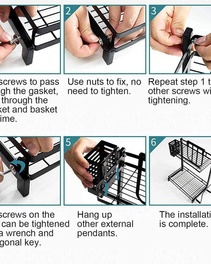CARLA HOME 2-Tier Kitchen Spice Rack Organizer Storage Shelf for Condiments, Oil Bottles, Utensils, Cutting Board & More-1992735302300602374